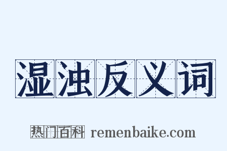 湿浊反义词是什么意思的图片